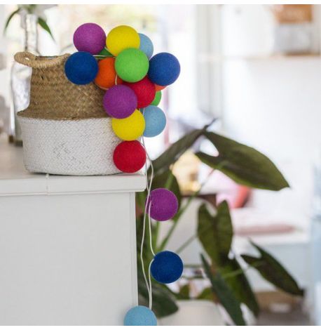 Тайская LED-гирлянда Rainbow (20 шариков) линия на батарейках