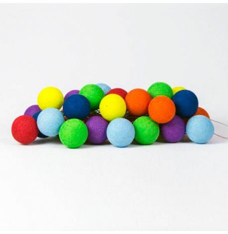 Тайская LED-гирлянда Rainbow (20 шариков) линия на батарейках