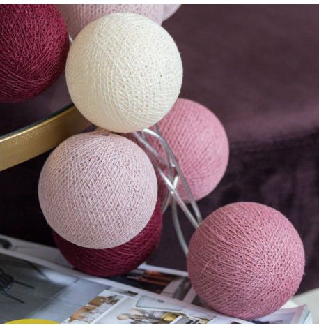 Тайская LED-гирлянда Rosegarden (20 шариков) линия на батарейках