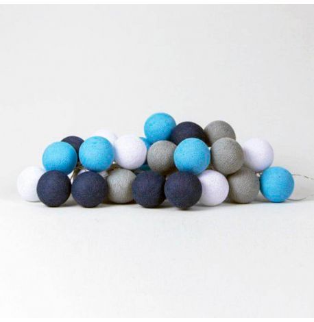 Тайская LED-гирлянда Sailor blue (20 шариков) линия на батарейках