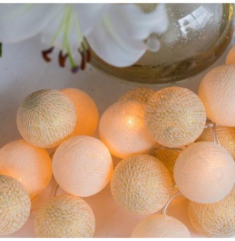 Тайская гирлянда Shell-Gold (35 шариков) петля от сети