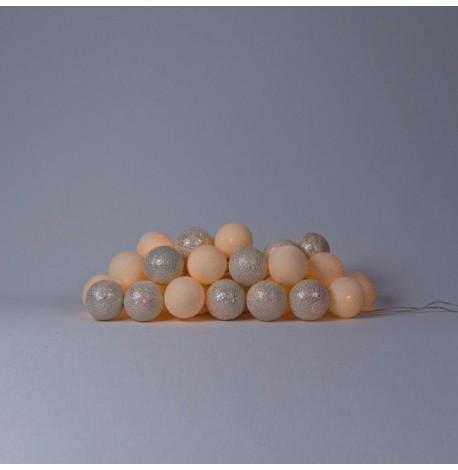 Тайская гирлянда Shell-Silver (35 шариков) петля от сети