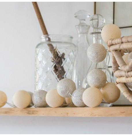 Тайская гирлянда Shell-Silver (35 шариков) петля от сети