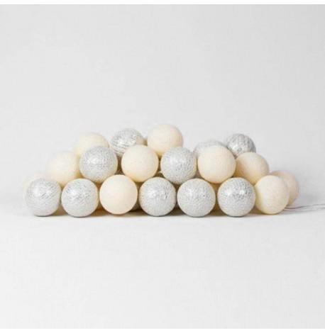 Тайская гирлянда Shell-Silver (35 шариков) петля от сети