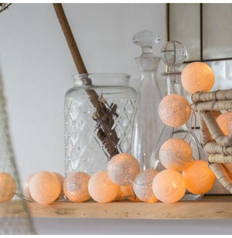 Тайская гирлянда Shell-Silver (35 шариков) петля от сети