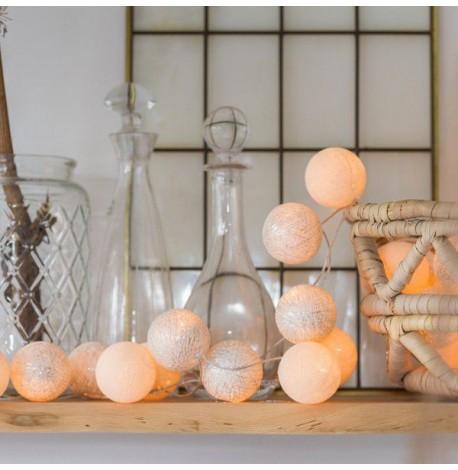 Тайская гирлянда Shell-Silver (35 шариков) петля от сети