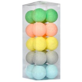 Тайська LED-гірлянда Softy (10 кульок) лінія на батарейках
