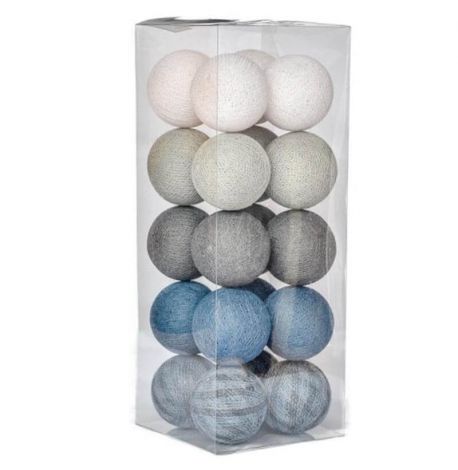 Тайская LED-гирлянда Stone-blue Mix (20 шариков) линия на батарейках