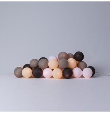 Тайская LED-гирлянда Taupe (20 шариков) линия на батарейках