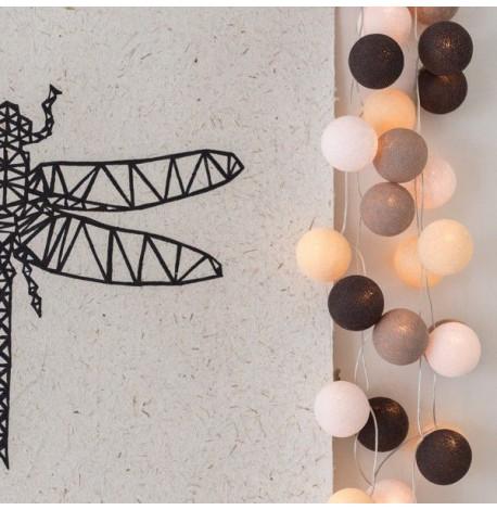 Тайская LED-гирлянда Taupe (20 шариков) линия на батарейках