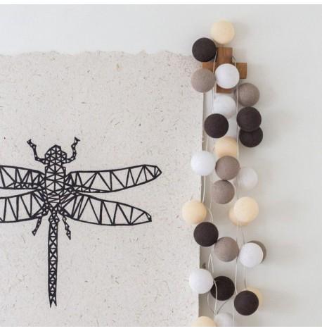 Тайская LED-гирлянда Taupe (20 шариков) линия на батарейках