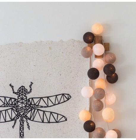 Тайская LED-гирлянда Taupe (20 шариков) линия на батарейках