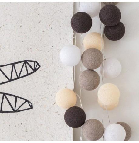 Тайская LED-гирлянда Taupe (20 шариков) линия на батарейках