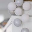 Тайская LED-гирлянда White-Silver (20 шариков) линия на батарейках