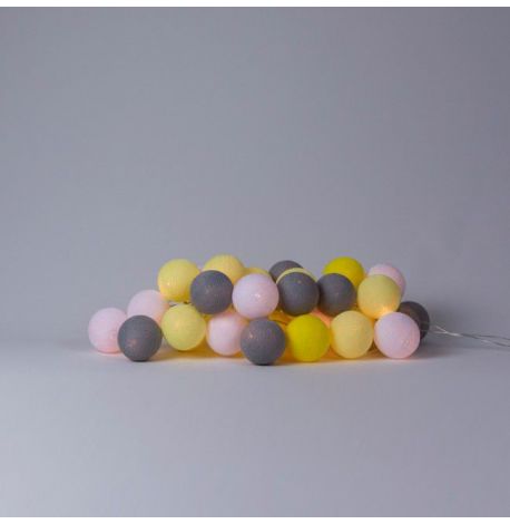 Тайская LED-гирлянда Yellow-Stone (20 шариков) линия на батарейках