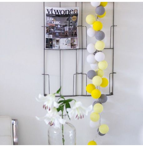 Тайская LED-гирлянда Yellow-Stone (20 шариков) линия на батарейках