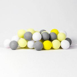 Тайська LED-гірлянда Yellow-Stone (10 кульок) лінія на батарейках
