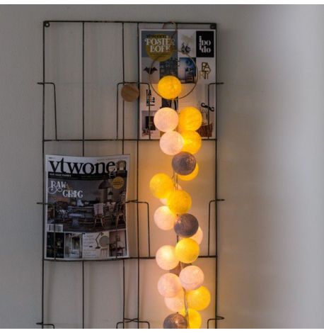 Тайская LED-гирлянда Yellow-Stone (20 шариков) линия на батарейках