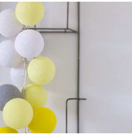 Тайская LED-гирлянда Yellow-Stone (20 шариков) линия на батарейках