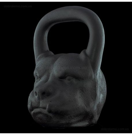 Дизайнерская гиря Dog (черная) 18 кг