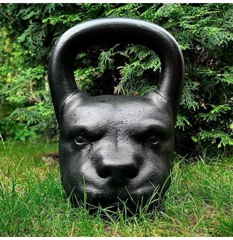 Дизайнерская гиря Dog (черная) 18 кг