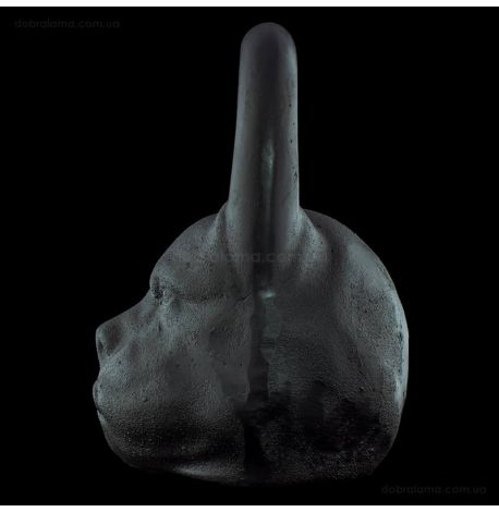 Дизайнерская гиря Dog (черная) 18 кг