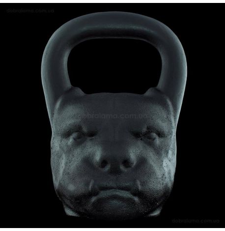 Дизайнерская гиря Dog (черная) 18 кг