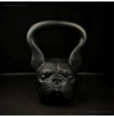 Дизайнерська гиря Bulldog (чорна) 12 кг