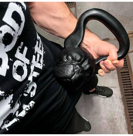 Дизайнерська гиря Bulldog (чорна) 12 кг