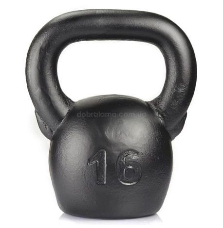 Дизайнерська гиря Bulldog (чорна) 16 кг