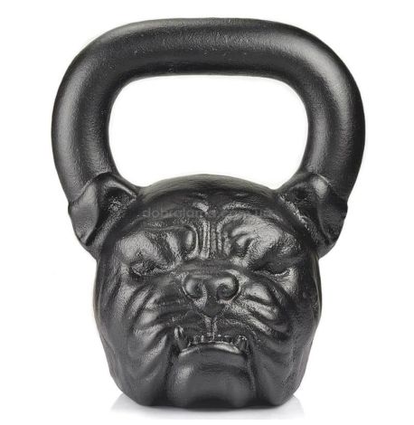 Дизайнерська гиря Bulldog (чорна) 16 кг