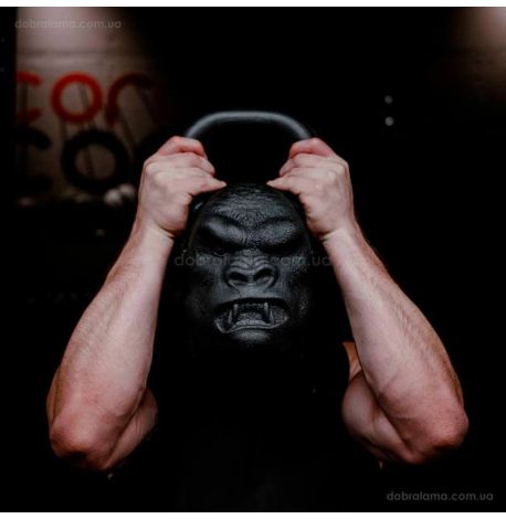 Дизайнерська гиря Gorilla (чорна) 32 кг