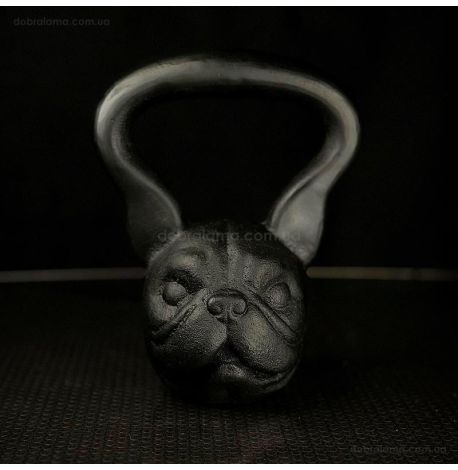 Дизайнерская гиря Mini dog (черная) 8 кг