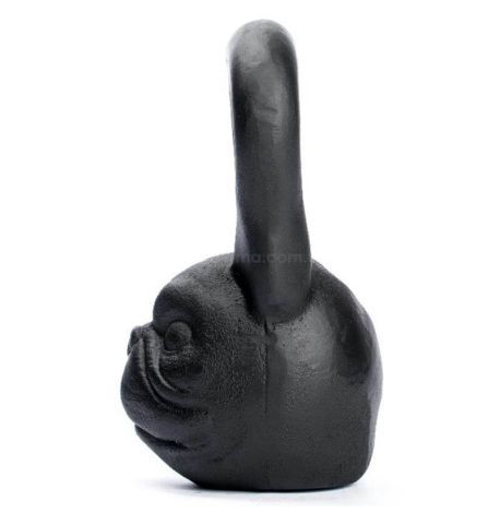 Дизайнерская гиря Mini dog (черная) 8 кг