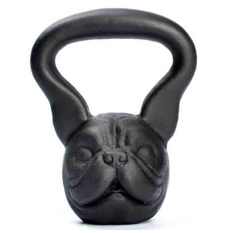 Дизайнерская гиря Mini dog (черная) 8 кг