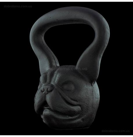 Дизайнерская гиря Mini dog (черная) 8 кг