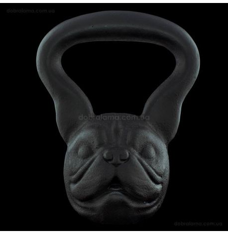 Дизайнерская гиря Mini dog (черная) 8 кг