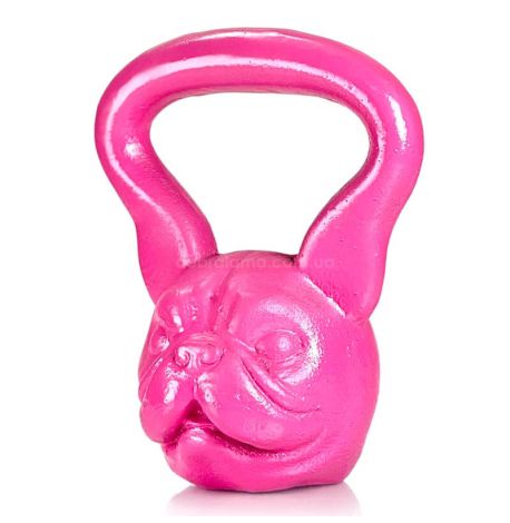 Дизайнерская гиря Mini dog (розовая) 8 кг