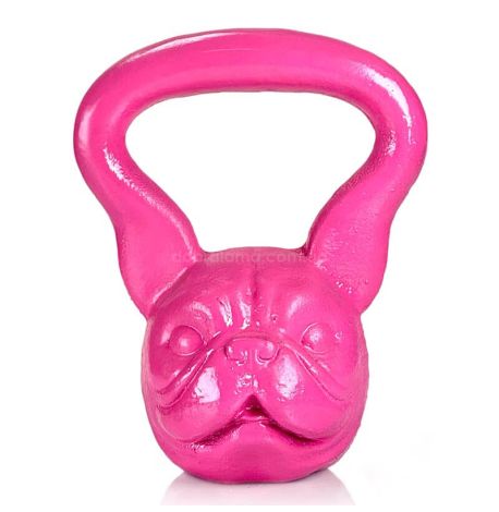 Дизайнерская гиря Mini dog (розовая) 8 кг