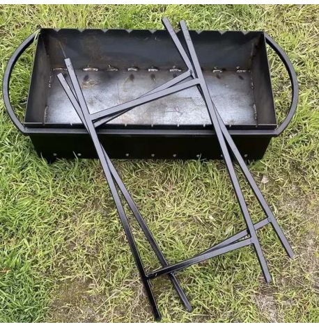 Мангал со съемными ножками на 9 шампуров (4 мм)