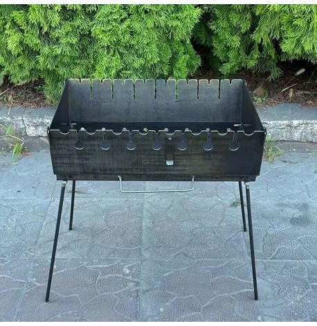 Мангал-валіза переносний дворівневий на 8 шампурів (3 мм)