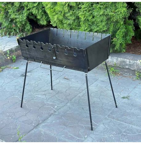 Мангал-валіза переносний дворівневий на 8 шампурів (3 мм)