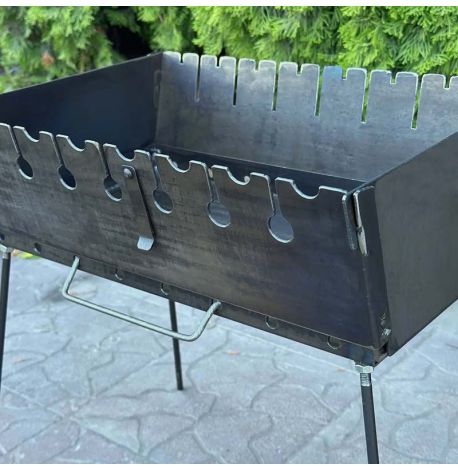 Мангал-валіза переносний дворівневий на 8 шампурів (3 мм)