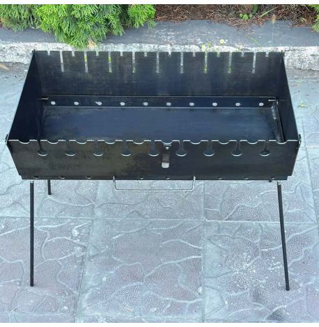 Мангал-валіза переносний дворівневий на 10 шампурів (2 мм)