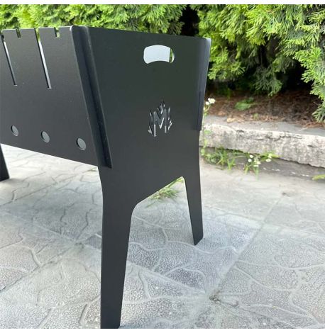 Розбірний дворівневий мангал похідний на 10 шампурів (3 мм)