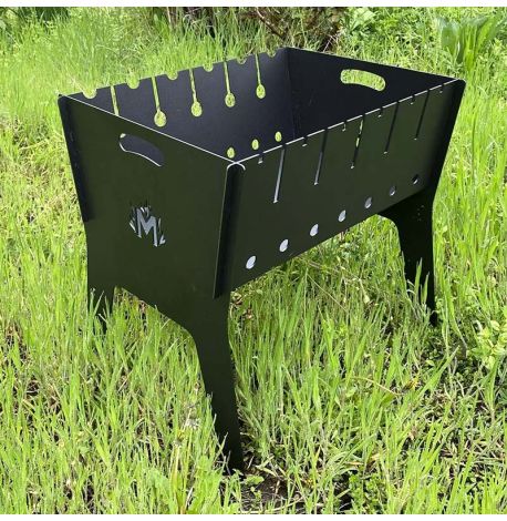 Розбірний дворівневий мангал похідний на 6 шампурів (3 мм)