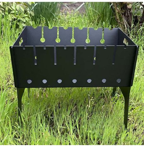 Розбірний дворівневий мангал похідний на 6 шампурів (3 мм)