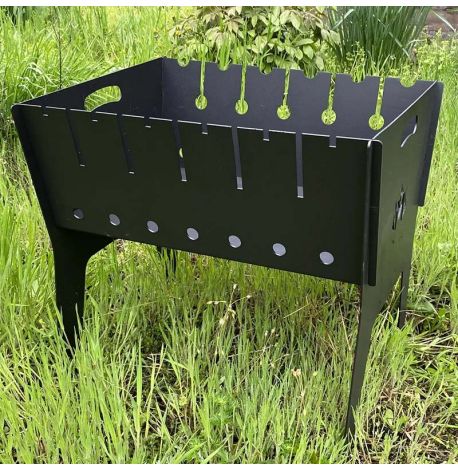 Розбірний дворівневий мангал похідний на 6 шампурів (3 мм)