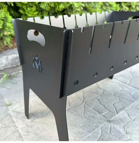 Розбірний дворівневий мангал похідний на 8 шампурів (3 мм)