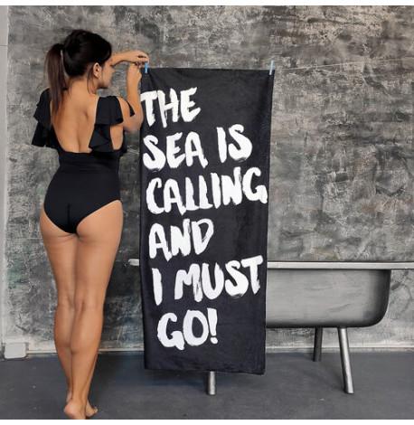 Пляжний рушник The sea is calling and I must go!
